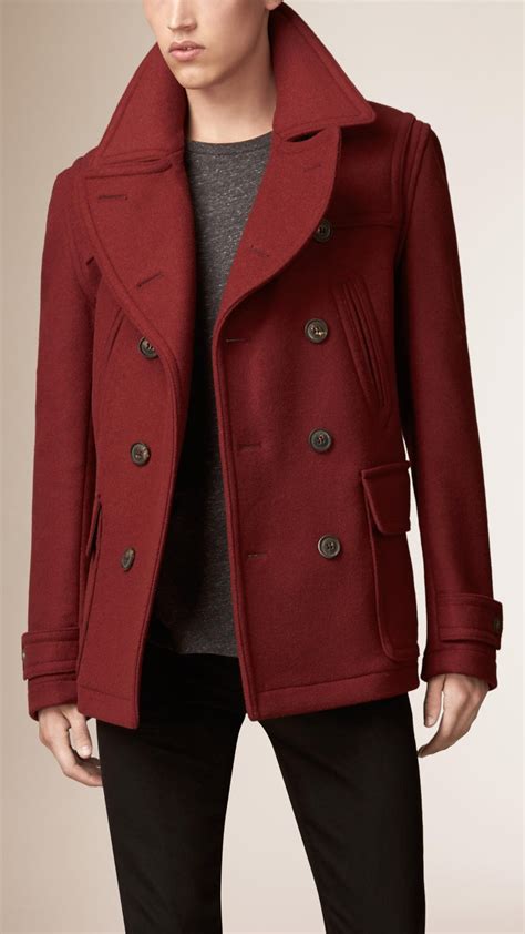 macys burberry pea coat|burberry pea coats men.